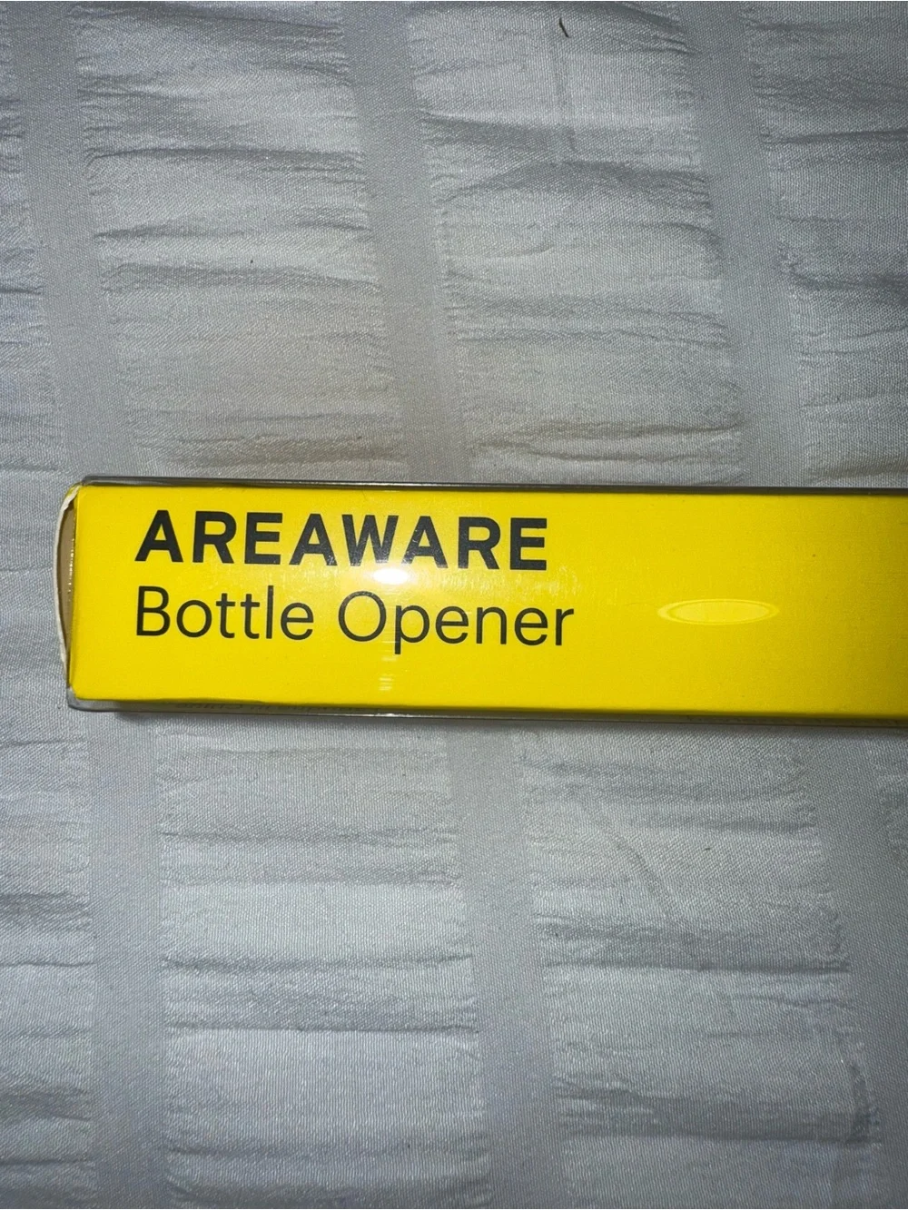 Yellow AREAWARE  Stainless Steel Bottle Opener NEW